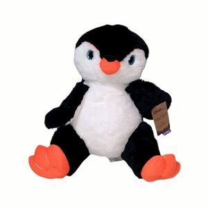 The Bear Factory Penguin Blue Sparkle Eyes Plush Stuffed Toy 12"